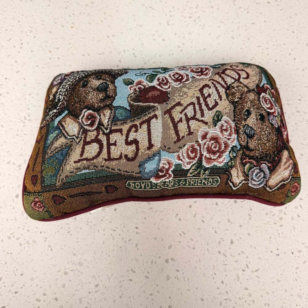 Boyds Bears & Friends "Best Friends" Tapestry Mini Decorative Pillow